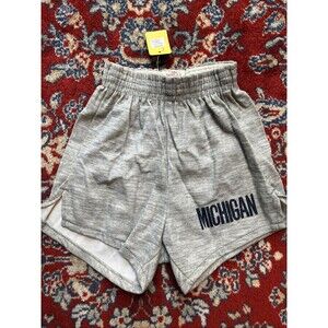 Vintage 90s Dodger University Of Michigan Short Shorts XS Gray NWT Girls